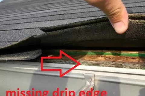 Install drip edge flashing at the eaves