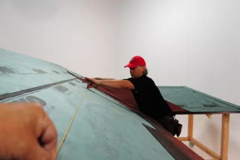 Horizontal chalkline will help you align