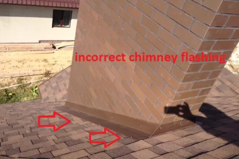 Improper flashing installation