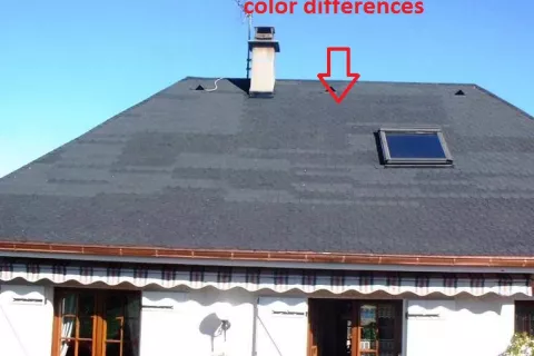 Not mixing shingles can cause color differences