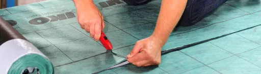 cutting an underlayment Armourbase Pro