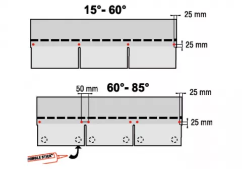 Nailing position 3Tab shingles