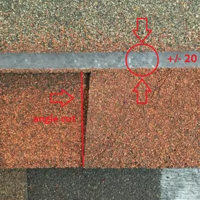 Nailing zone and angle cut tested product 1