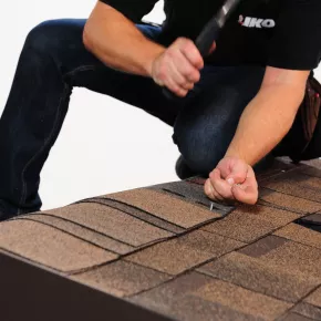 Correct ridge on laminate roof