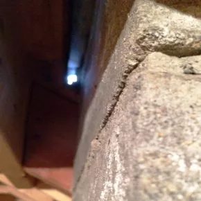 Visible light from the outside through roof